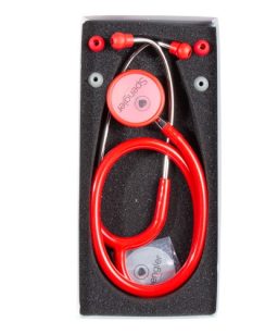 Estetoscopio dual pulse - rojo fuego