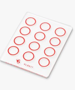 Placa para reacciones febriles de 12 anillos